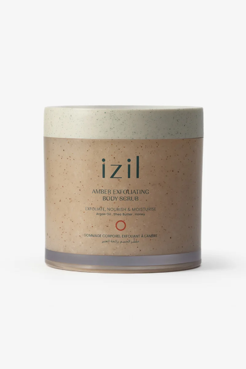 ازيل مقشر الجسم بالكهرمان